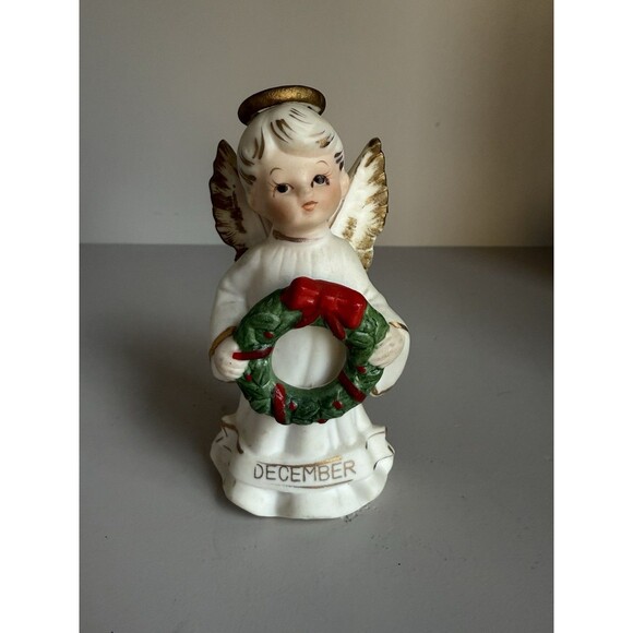 VTG MID-CENTURY LEFTON CHRISTMAS ANGEL FIGURINE-RARE-HTF  1952 DECEMBER - Picture 1 of 5